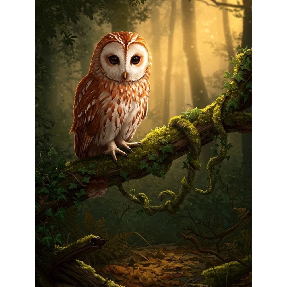 Natural Brown Owl Perch Custom Fridge Magnet Home Kitchen Decor